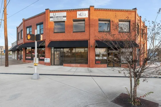 a front view of a building