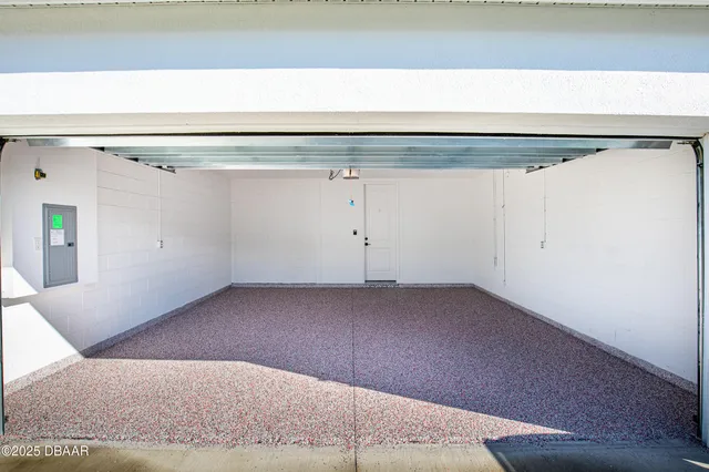 a bathroom with a shower curtain