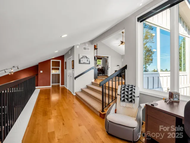 a living room with rug