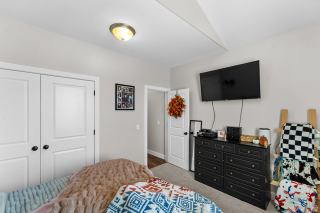 3678 Spiral Springs Road, Unit 204 Tooele, UT 84074 - Photo 17 of 59 Recessed ceiling light fixture, white interior doors with black hardware, and carpeted flooring