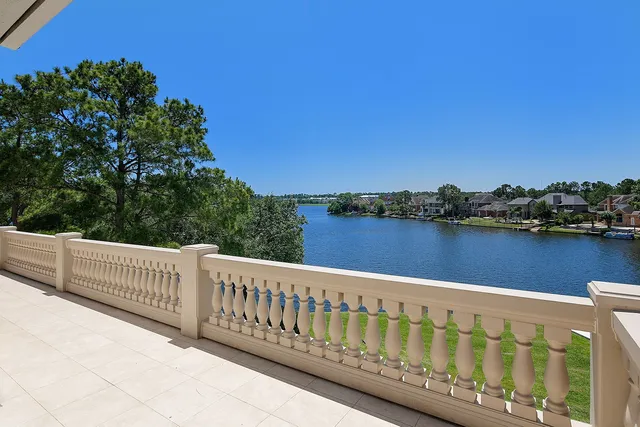 a view of city from a balcony