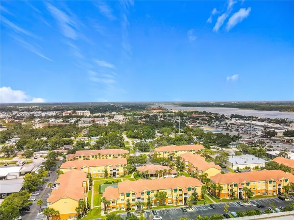 a view of city and ocean