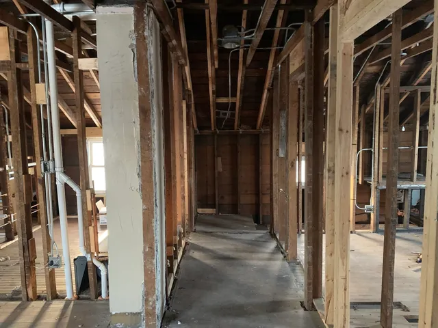 a view of a walk in closet