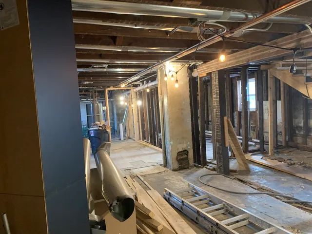 a outdoor space with lots of counter top space