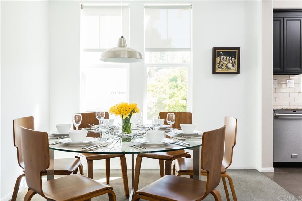 Bright and airy dining area