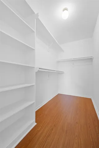 a view of a room with empty racks