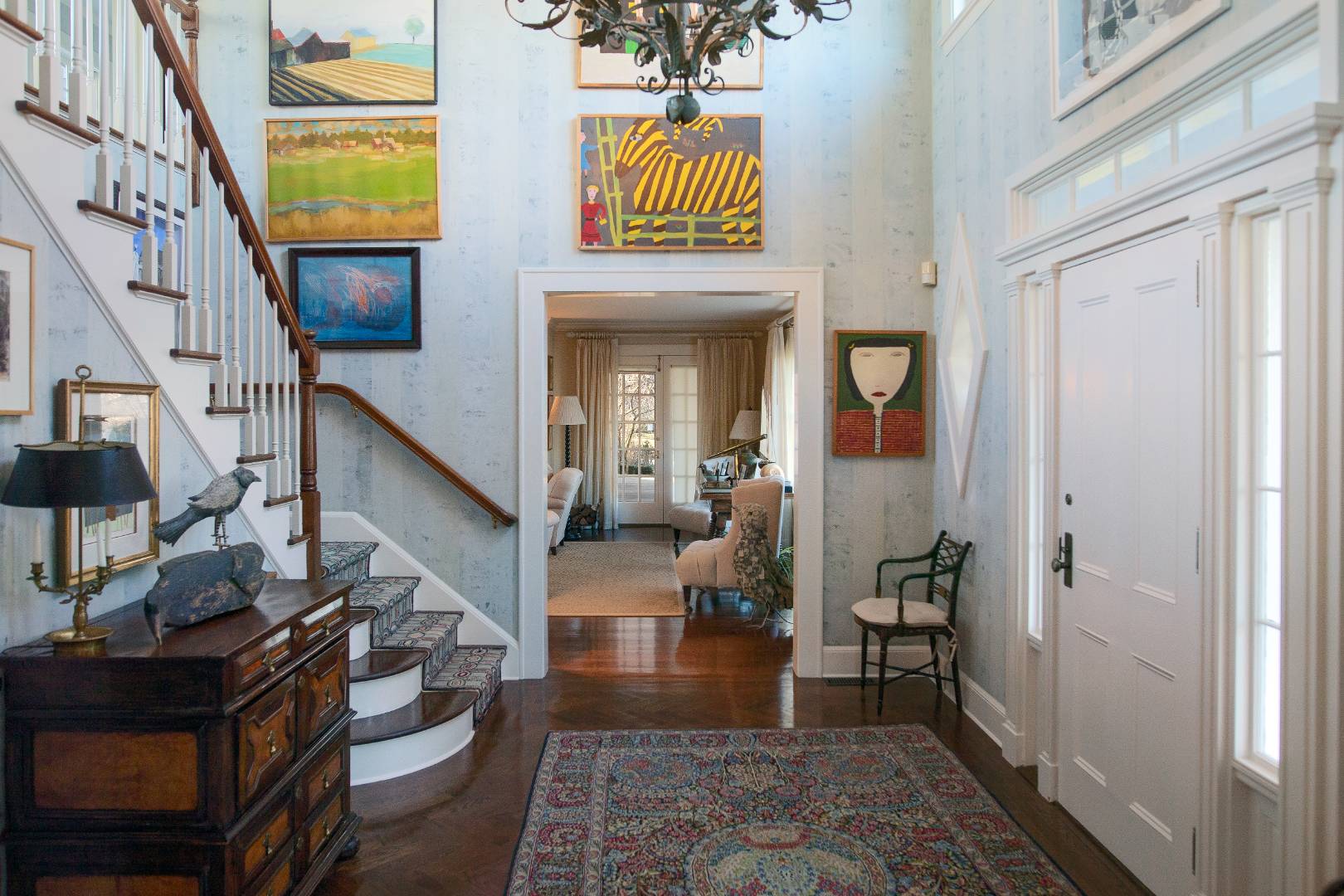 675 Flying Point Road Water Mill, NY 11976 - Photo 31 of 47 a view of an entryway with wooden floor and a rug