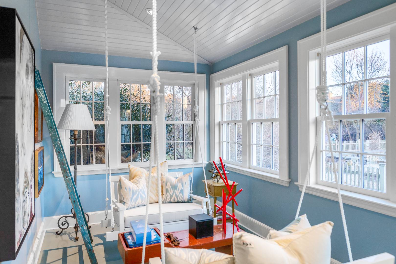 675 Flying Point Road Water Mill, NY 11976 - Photo 43 of 47 a living room with furniture and floor to ceiling windows