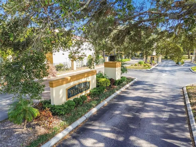 a view of a large trees with of houses