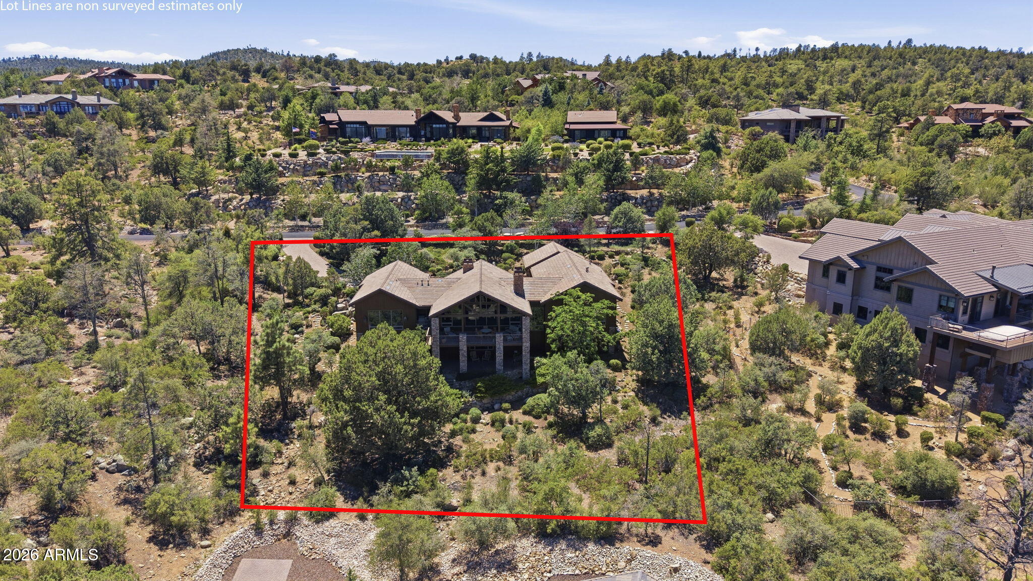 2158 Forest Mountain Road Prescott, AZ 86303 - Photo 68 of 73 Aerial Back Lot Line