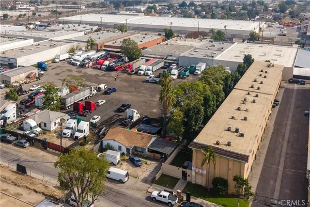 an aerial view of a city