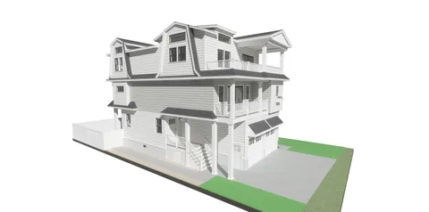 a white building with a white roof