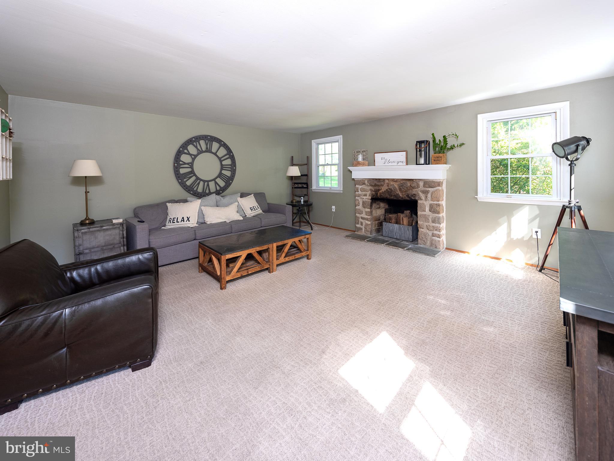 333 Green Valley Road Langhorne, PA 19047 - Photo 5 of 41 Living room w/wood-burning fireplace
