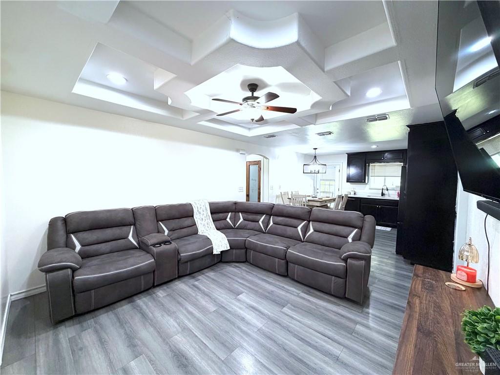 4204 Lott Road Donna, TX 78537 - Photo 4 of 28 Recessed tray ceiling with integrated lighting and ceiling fan