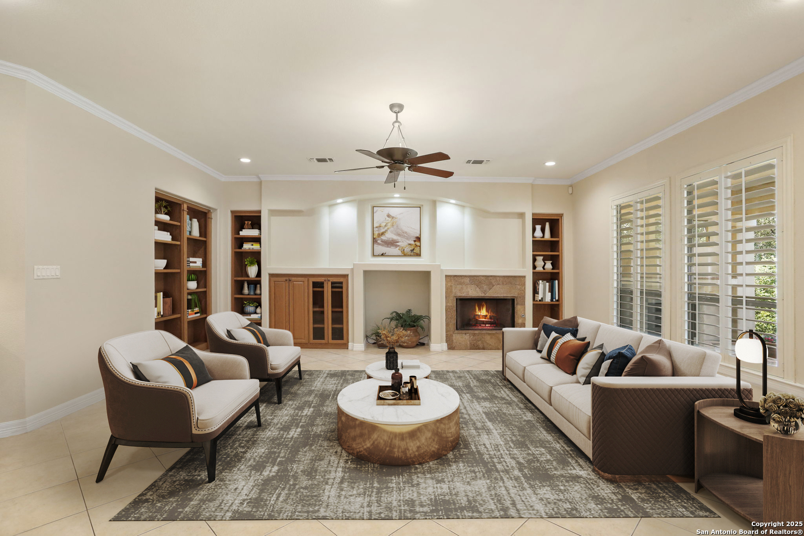 24630 Bogey Ridge San Antonio, TX 78260 - Photo 21 of 50 a living room with furniture and a large window