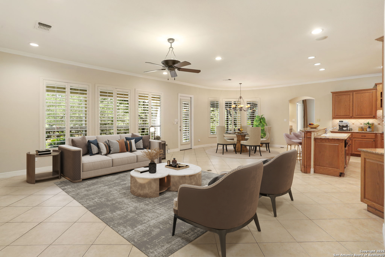 24630 Bogey Ridge San Antonio, TX 78260 - Photo 23 of 50 a living room with furniture and a large window