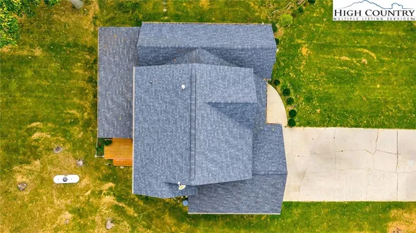 a aerial view of a house