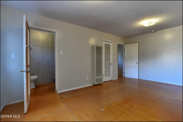 a view of a room with a small space