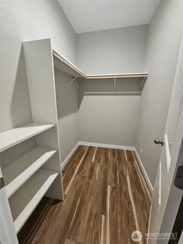 a view of wooden closet