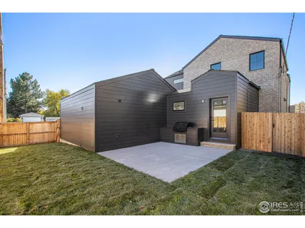 a view of backyard and porch