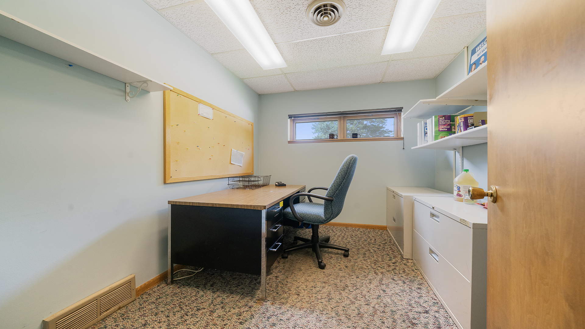 405 Charles Street Mount Morris, IL 61054 - Photo 28 of 61 a view of a workspace with furniture and a window