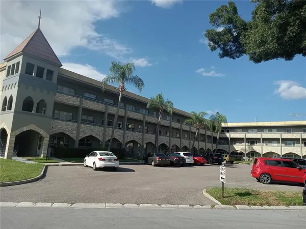 a car parked in front of a building