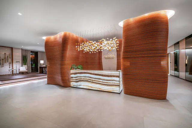 a view of a backyard with sitting area