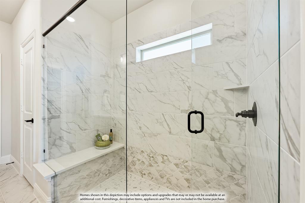 5845 Anning Way Pilot Point, TX 76258 - Photo 26 of 39 a bathroom with a granite countertop shower