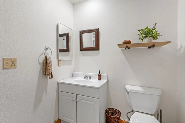 a view of room with racks on the wall