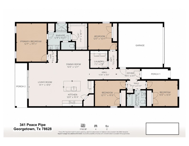 341 Peace Pipe Way Georgetown, TX 78628 - Photo 28 of 28 Fantastic 4 bedroom floor plan with great features the builder does not include anymore.