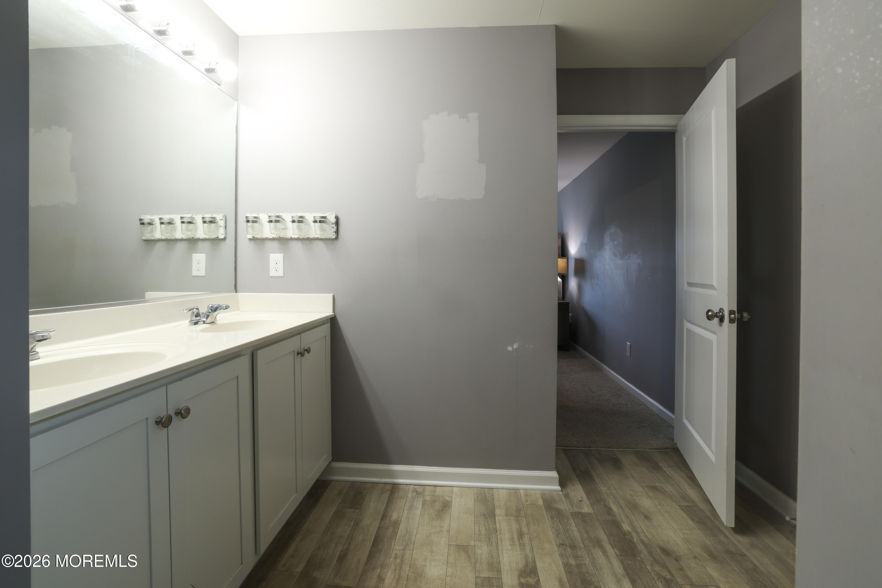 28 Dylan Boulevard Barnegat, NJ 08005 - Photo 32 of 51 a bathroom with a sink and mirror