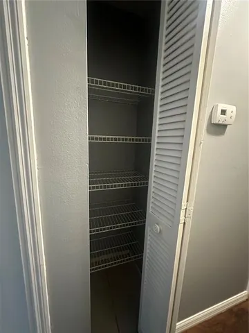 a close view of closet