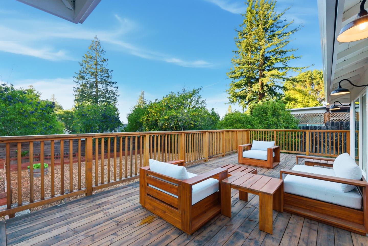 670 La Mesa Drive Portola Valley, CA 94028 - Photo 34 of 43 a view of a wooden bench on the roof deck