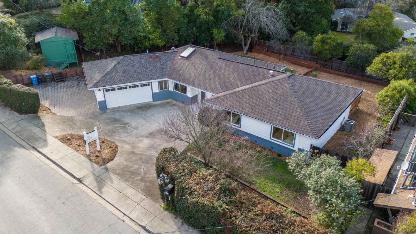 670 La Mesa Drive Portola Valley, CA 94028 - Photo 40 of 43 an aerial view of a house with yard