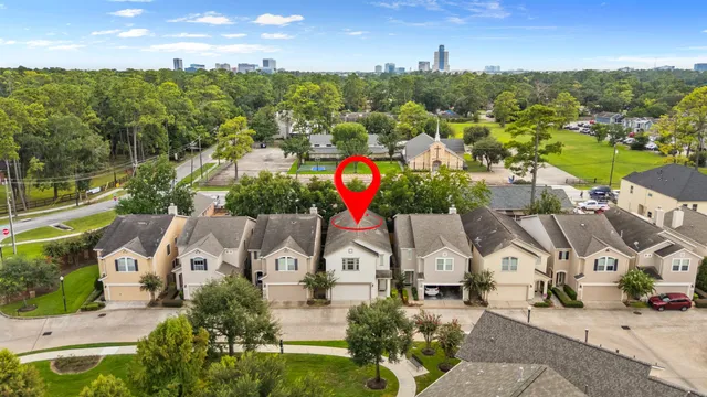 an aerial view of multiple house