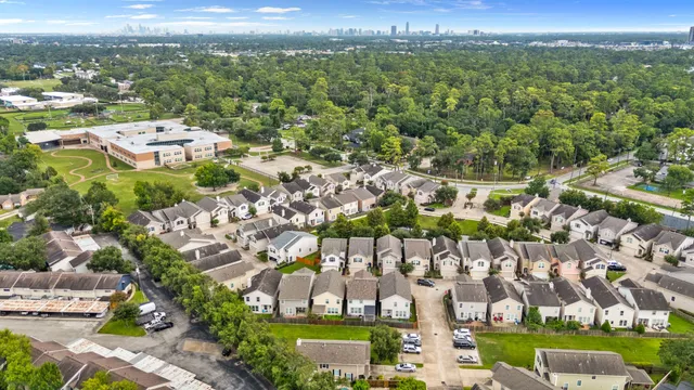 a view of a city with a mountain