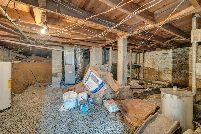 a view of a storage room with washer and dryer