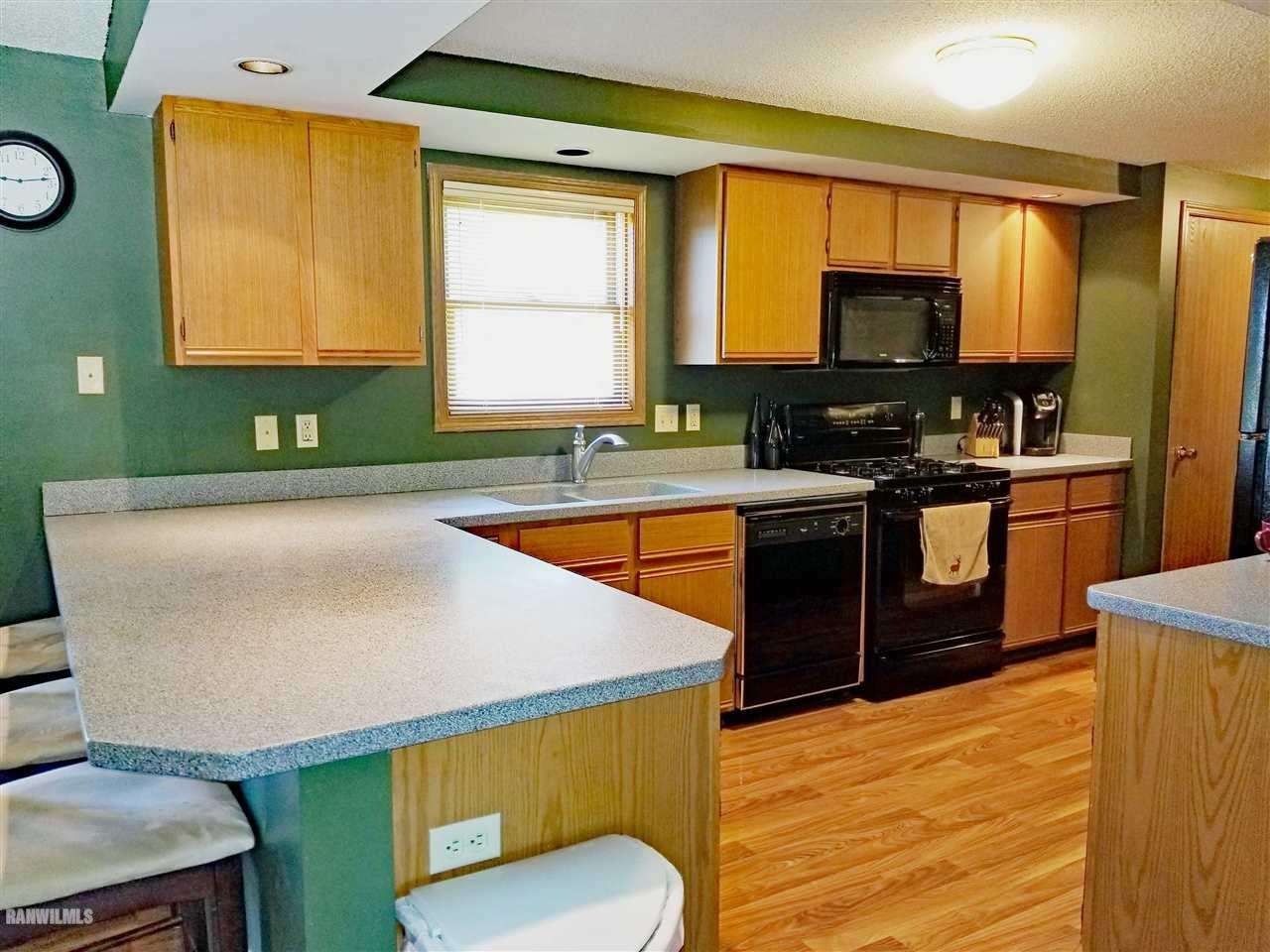202 West Division Road Shannon, IL 61078 - Photo 7 of 14 a kitchen with a sink a counter top space and stainless steel appliances