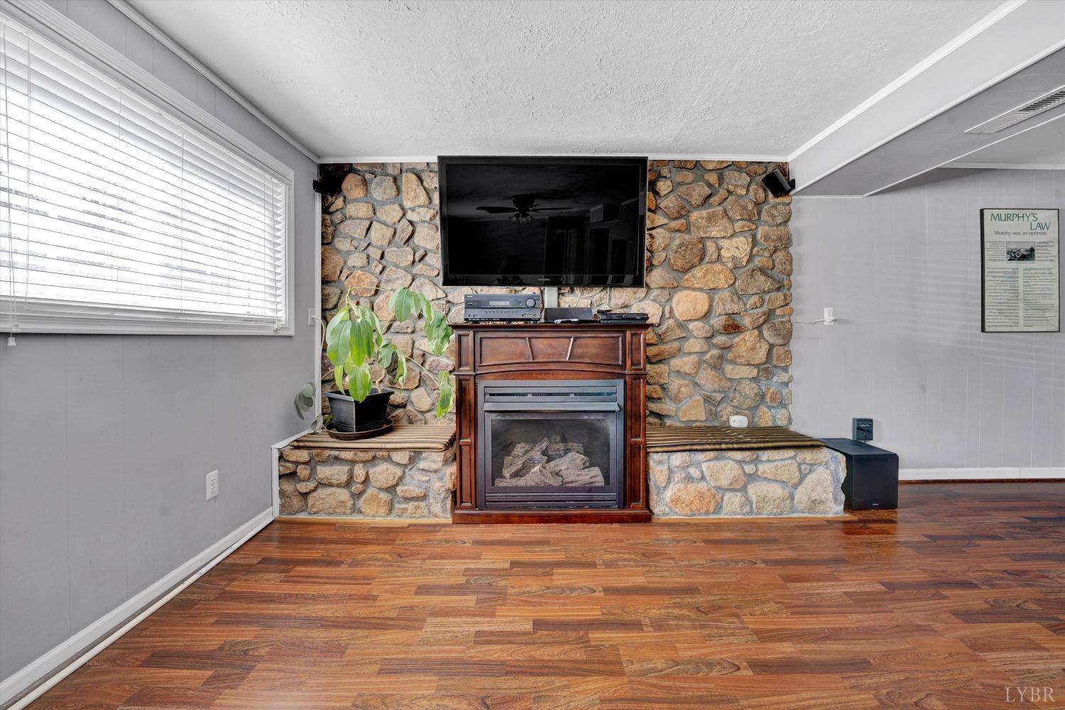 505 Sweeney Circle Forest, VA 24551 - Photo 19 of 29 a living room with a flat screen tv and a fireplace