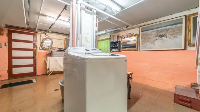 a view of storage and utility room