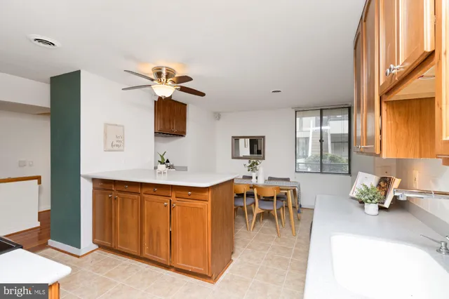 a living room with furniture a table and a potted plant