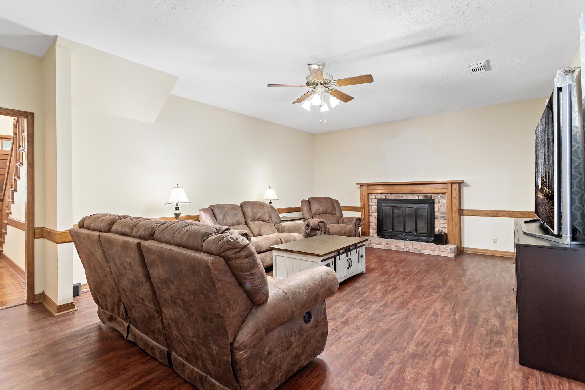 3084 Highway 63 Jasper, TX 75951 - Photo 9 of 44 a living room with furniture and a fireplace