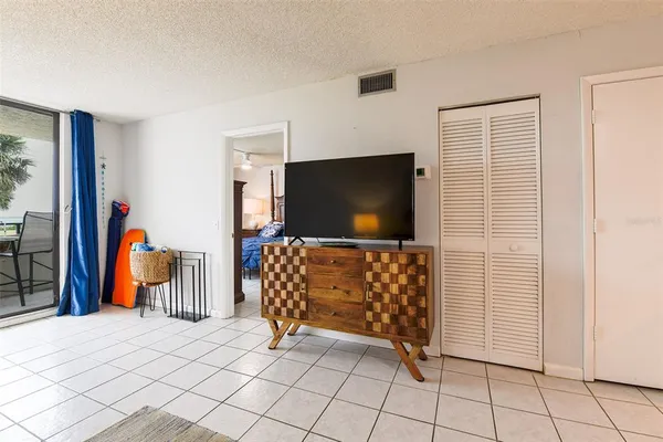a view of a room with a table and chair