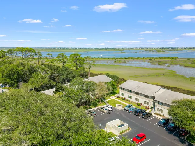 a view of an ocean and city