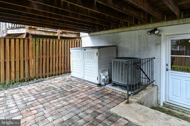 a view of wooden deck