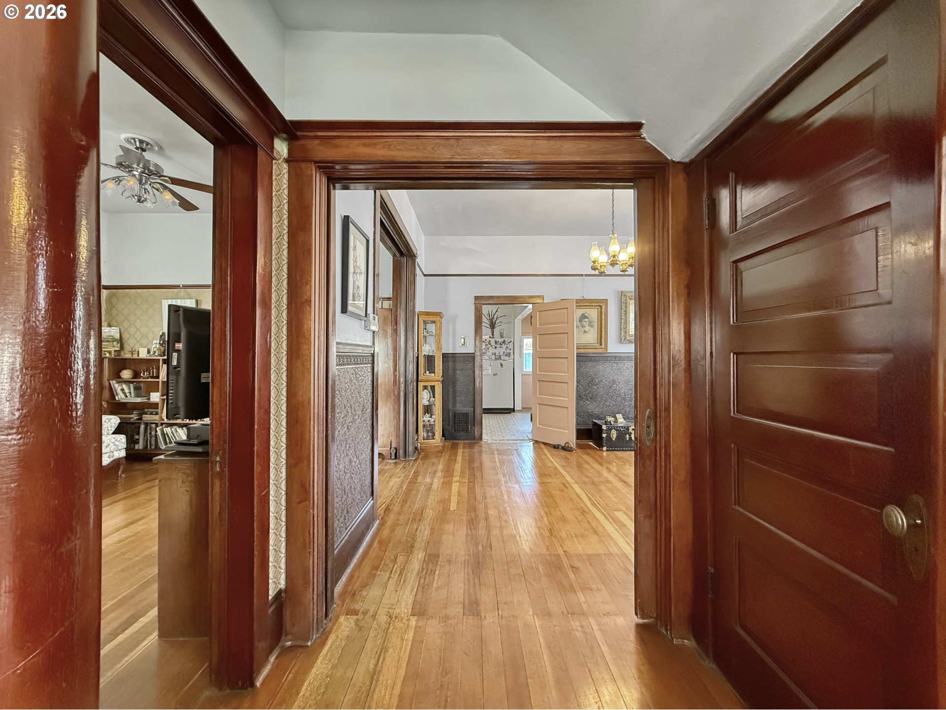 2291 2nd Street Baker City, OR 97814 - Photo 18 of 48 a view of a hallway with wooden floor and living room