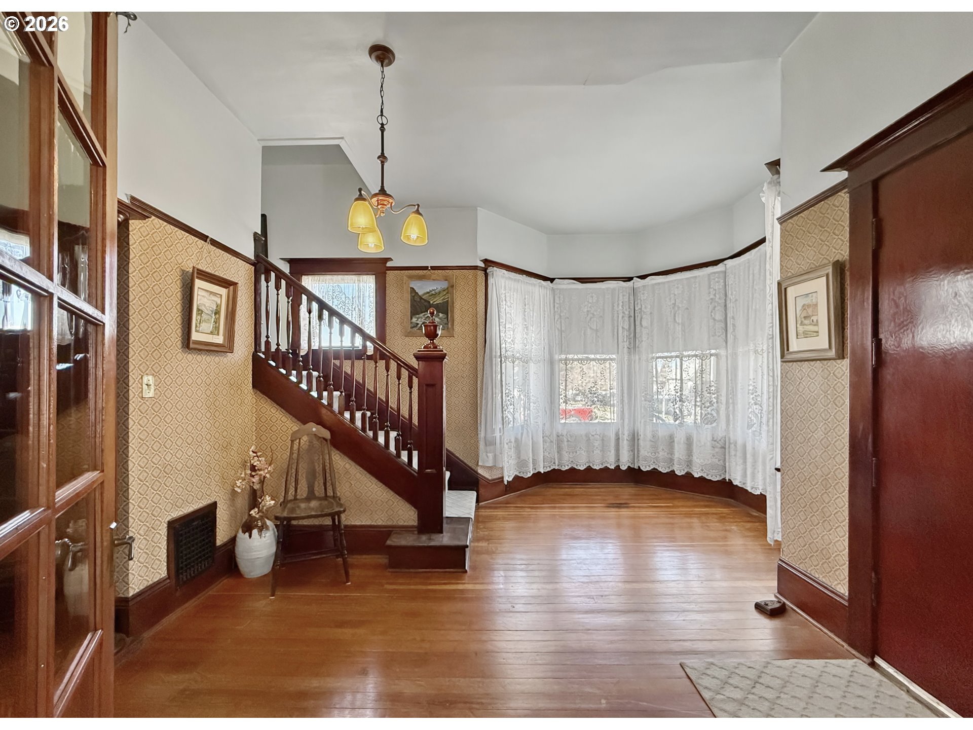 2291 2nd Street Baker City, OR 97814 - Photo 20 of 48 a view of entryway with stairs and wooden floor