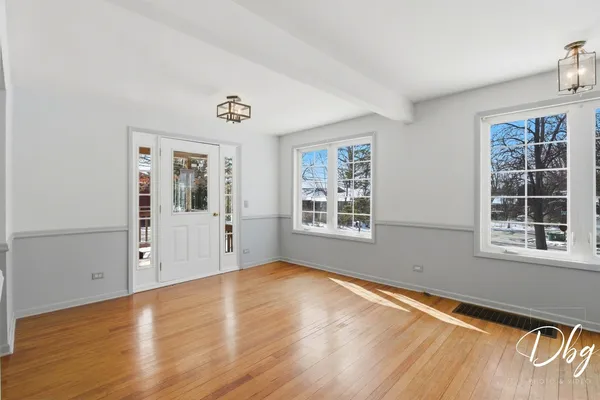 a view of a hallway with window
