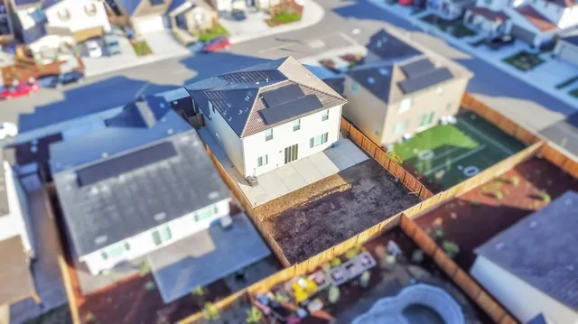 an aerial view of multiple house