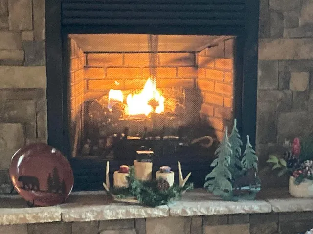 a room with a table and chairs